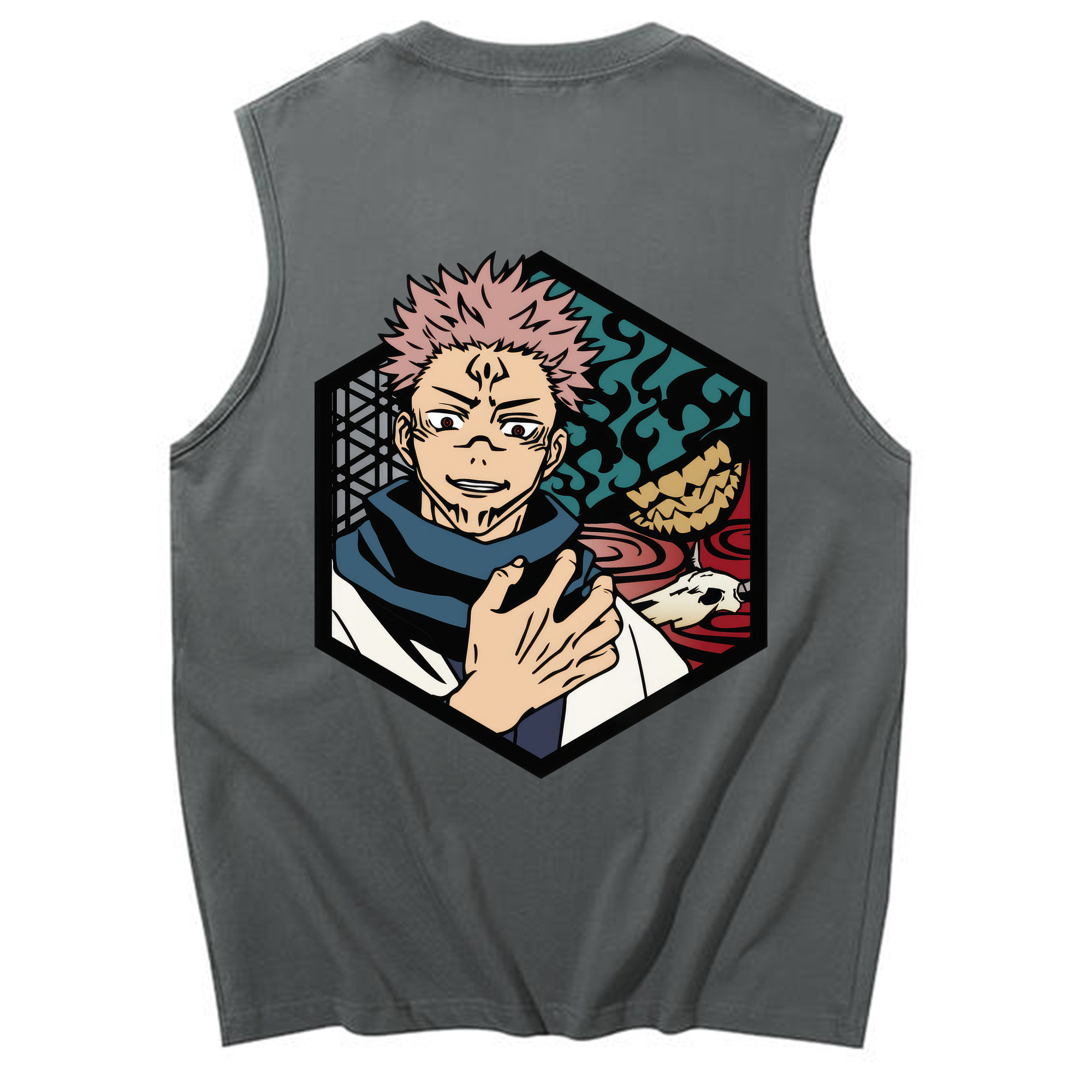 （画像用） 呪術廻戦 Jujutsu Kaisen コットン100％タンクトップ（背面プリント）